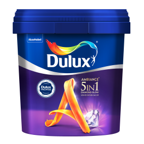 Sơn nội thất siêu cao cấp Dulux Ambiance 5 In 1 Diamond Glow Bề Mặt Bóng 66AB - 5L